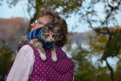 Sometimes she likes to hitch a ride.