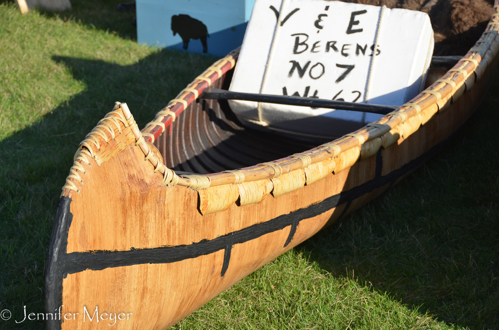 A real birch canoe.