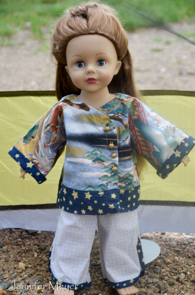 She'd made some doll clothes for our friend, Madison.