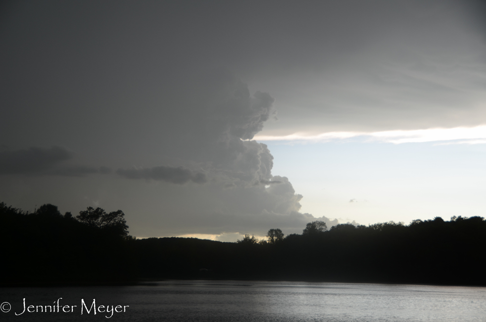 Afterwards, only a few remnants of serious clouds.