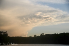 Still a few strange clouds.