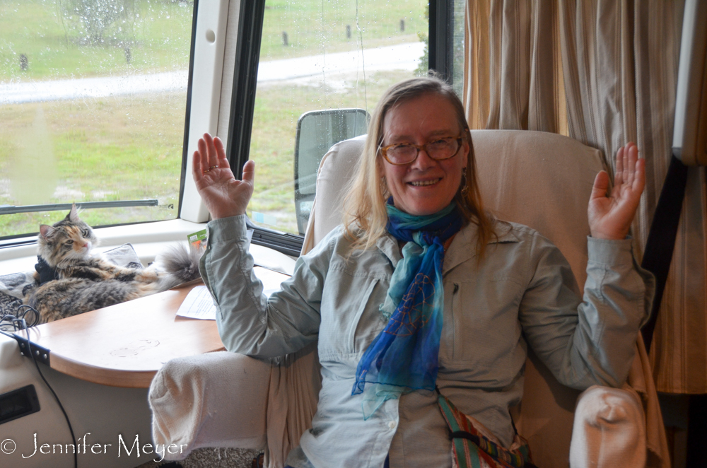 Corrine drove with us up to the campground, where we'd stay two more nights.