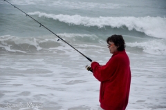 Kathy kept trying, but didn't catch one.