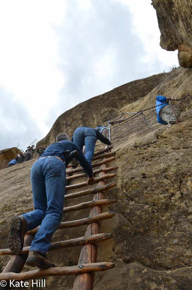 Another wooden ladder.