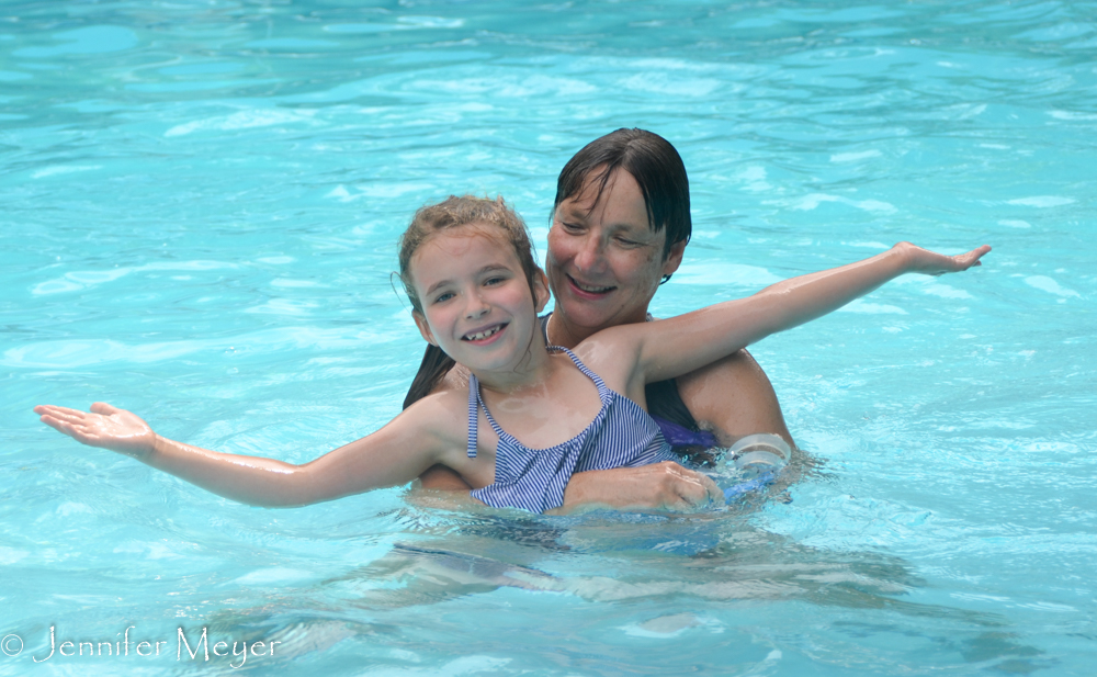 Next we stopped at Kathleen's sister Barb's for a swim.