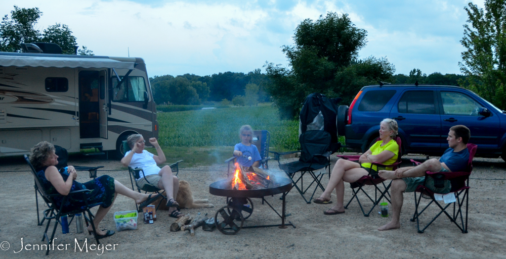 Relaxing at dusk.