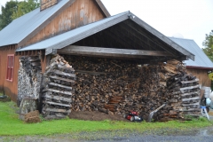 It takes a lot of wood to keep that evaporator fire burning.