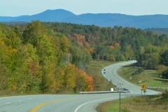 The White Mountain range in New Hampshire.