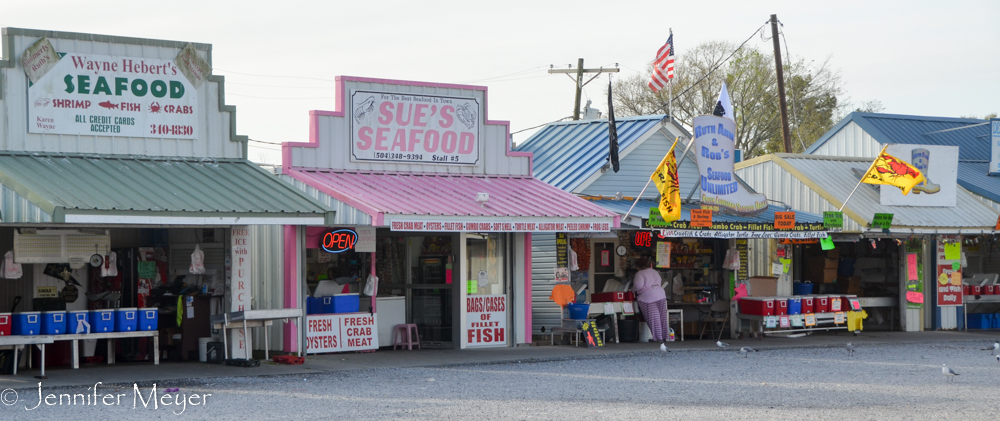 This seafood market is just outside our campground.