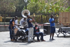 New Orleans jazz in the square.
