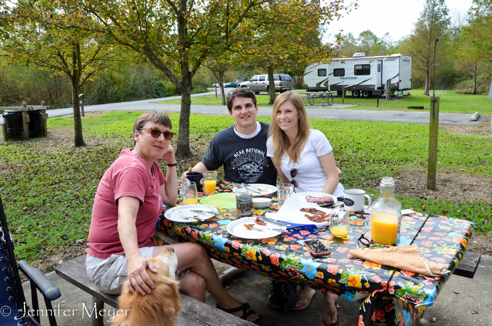 On Sunday, Andy and Casey came out to see Bessie and the fur kids.