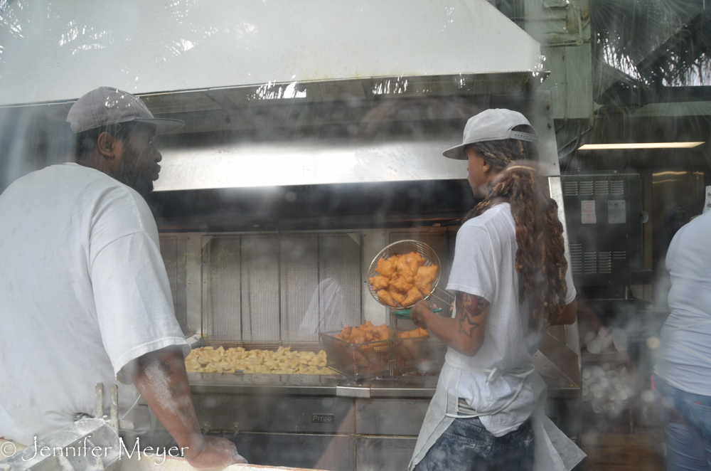 Beingets, a kind of fried doughnut, are a New Orleans tradition.