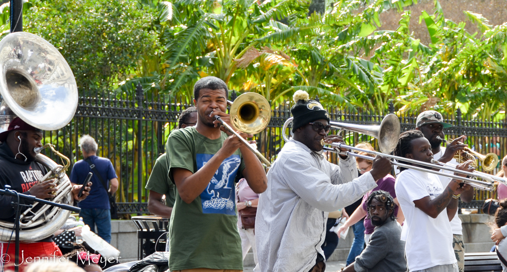 This brass band was great.