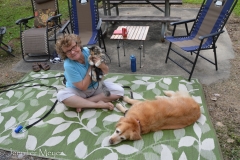 Enjoying our restful spot in the campground.