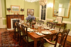 The dining table was all set.