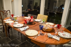 The kitchen table, too.