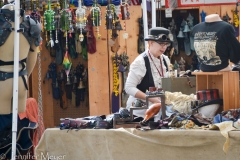 Steampunk artist in the French Market.