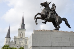 Statue of Andrew Jackson.
