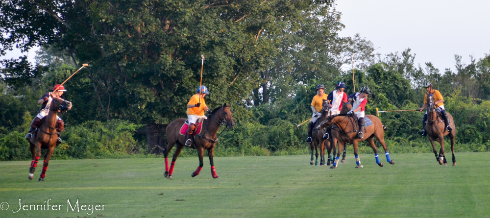I walked back with my camera and got to watch this polo match.