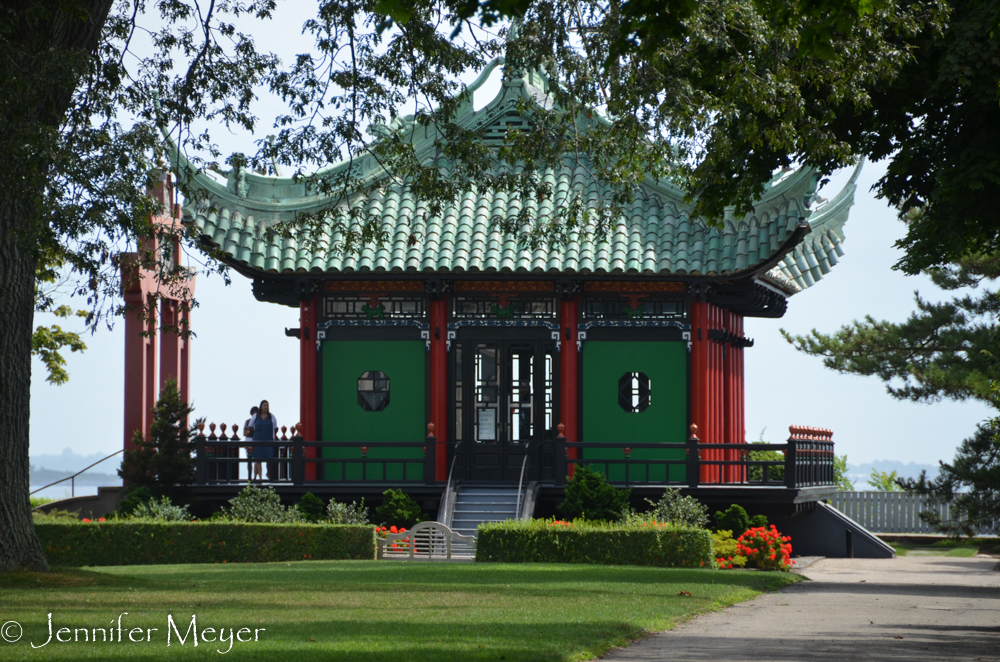 Pagoda tea house in the back.