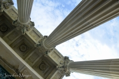 Front entrance columns.