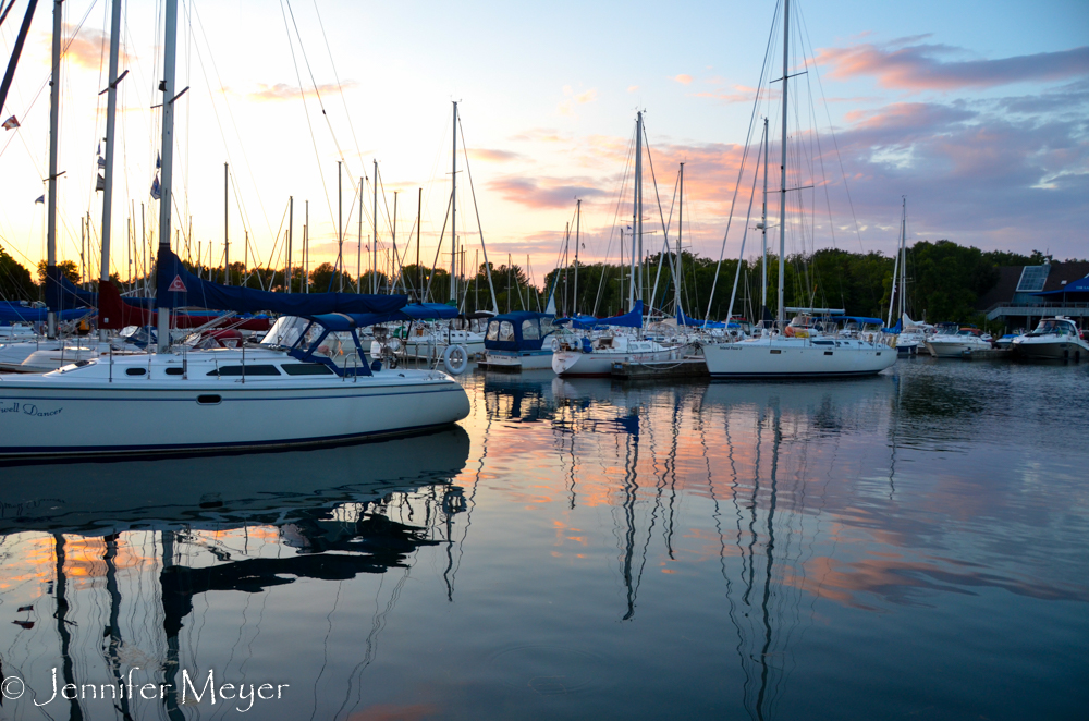 The harbor was quiet.