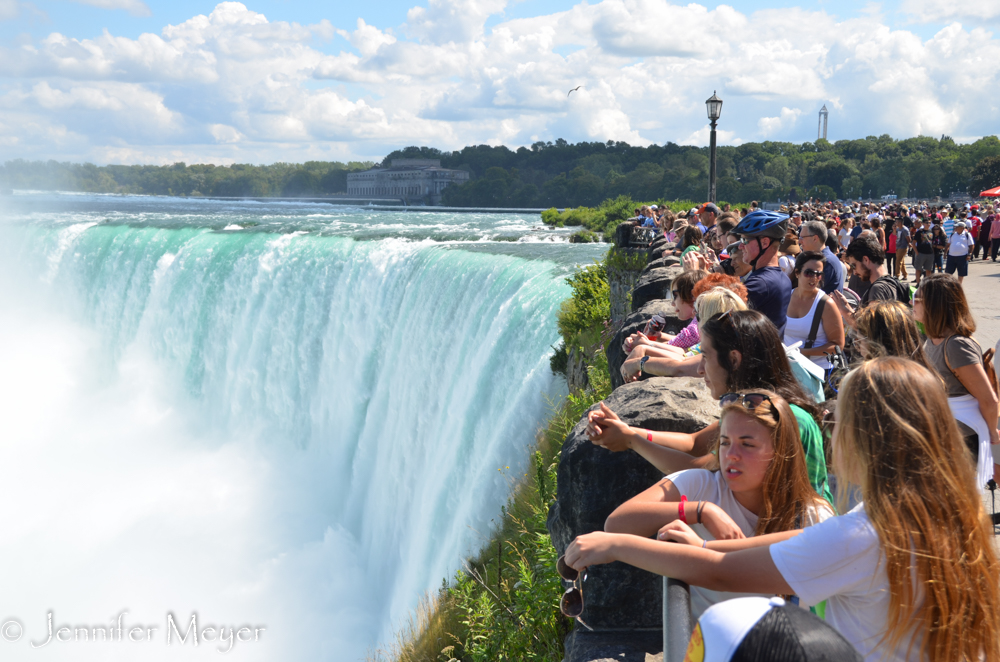 The crowds were almost as interesting as the falls.