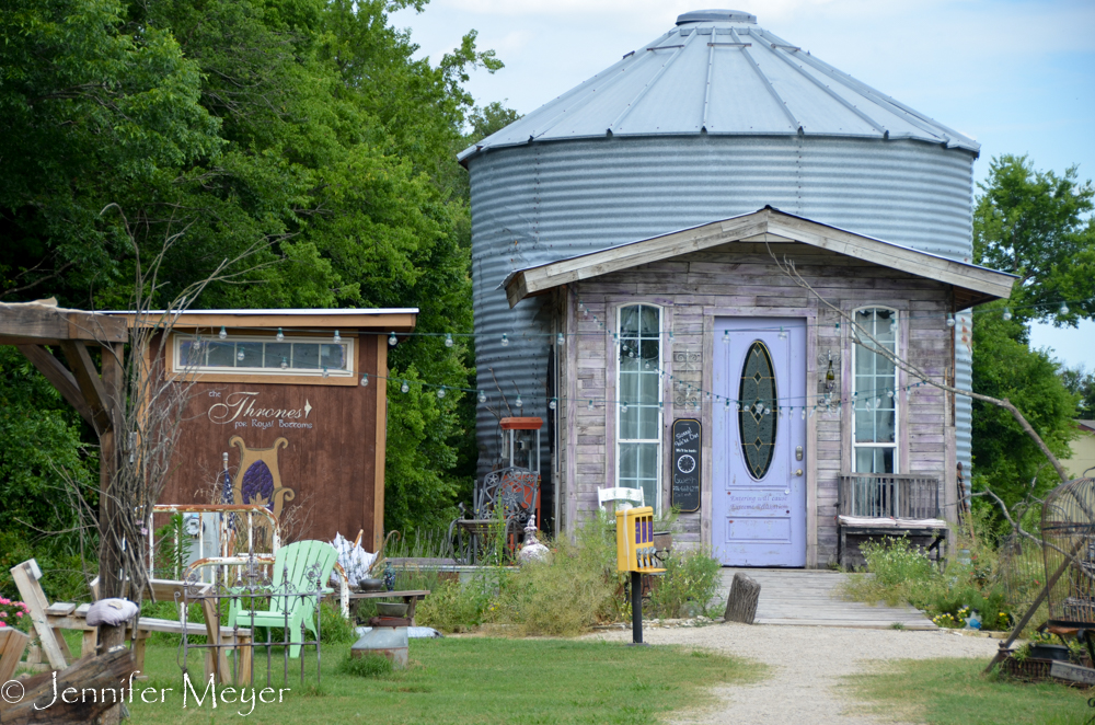 The lavender farm silo store.
