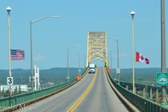 Crossing the bridge into Canada.