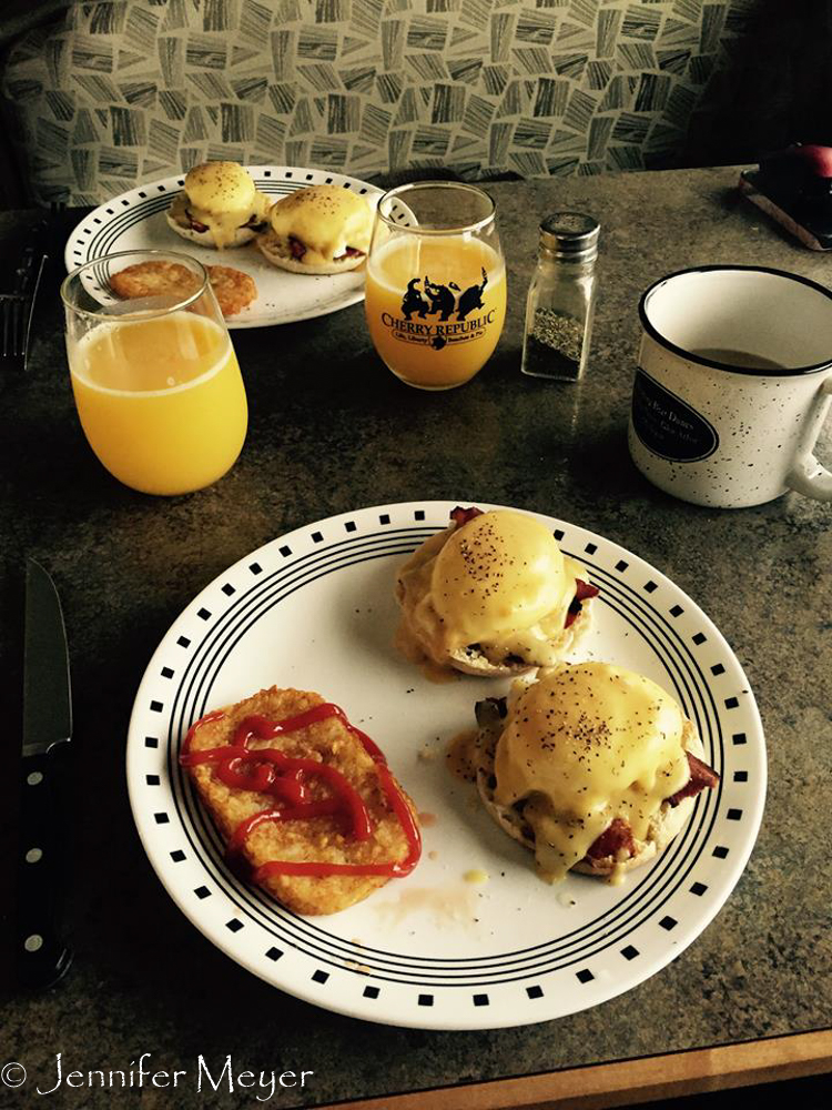 I was inspired to make eggs benedict one morning.