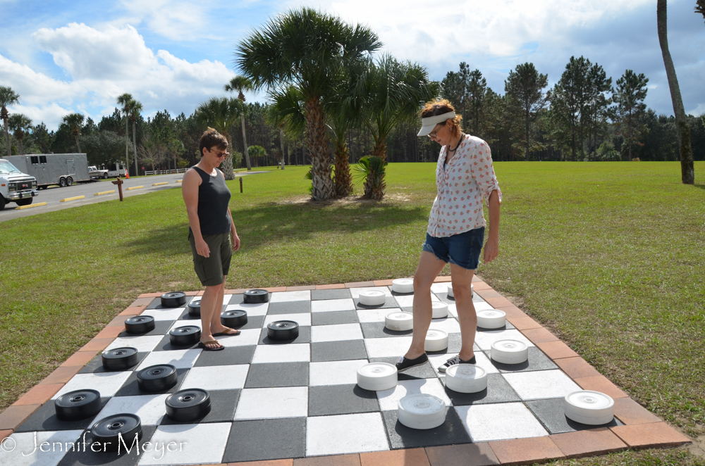 Giant checkers...