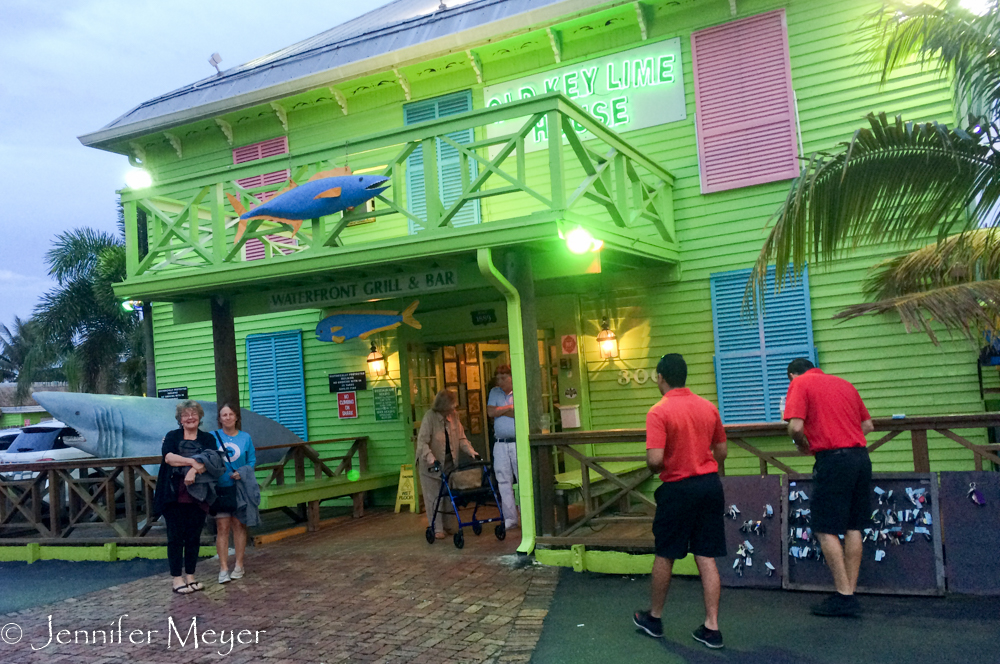 Our old friend, Janet, took us out to the Old Key Lime House for dinner.