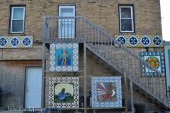 Amazing tile art, especially for an alley.