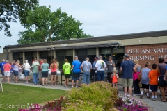 We walked up the block to a pancake breakfast at the nursing home.