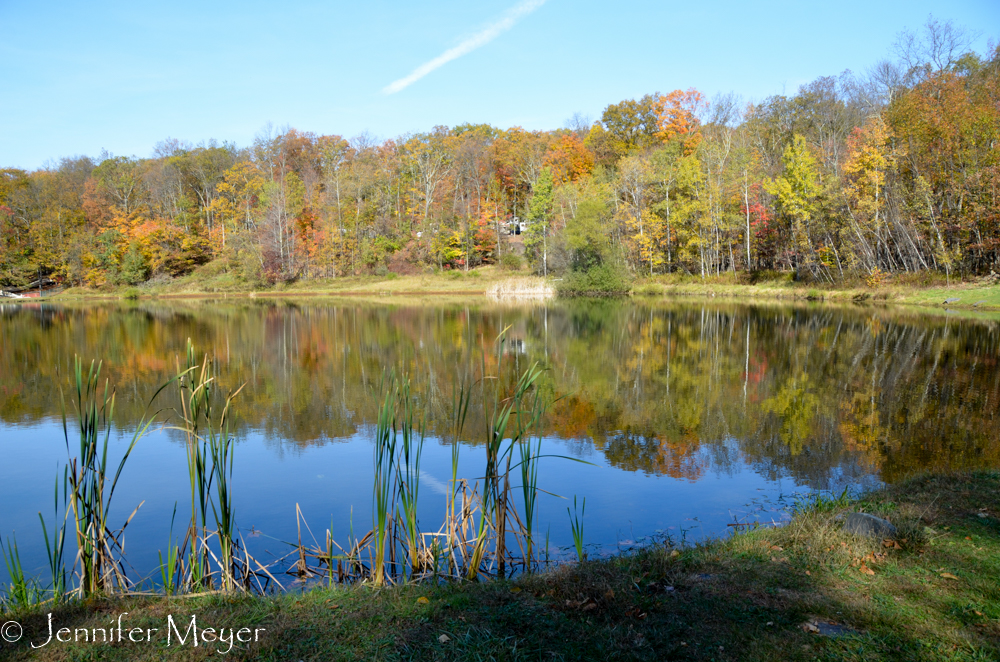 The lake was deserted.