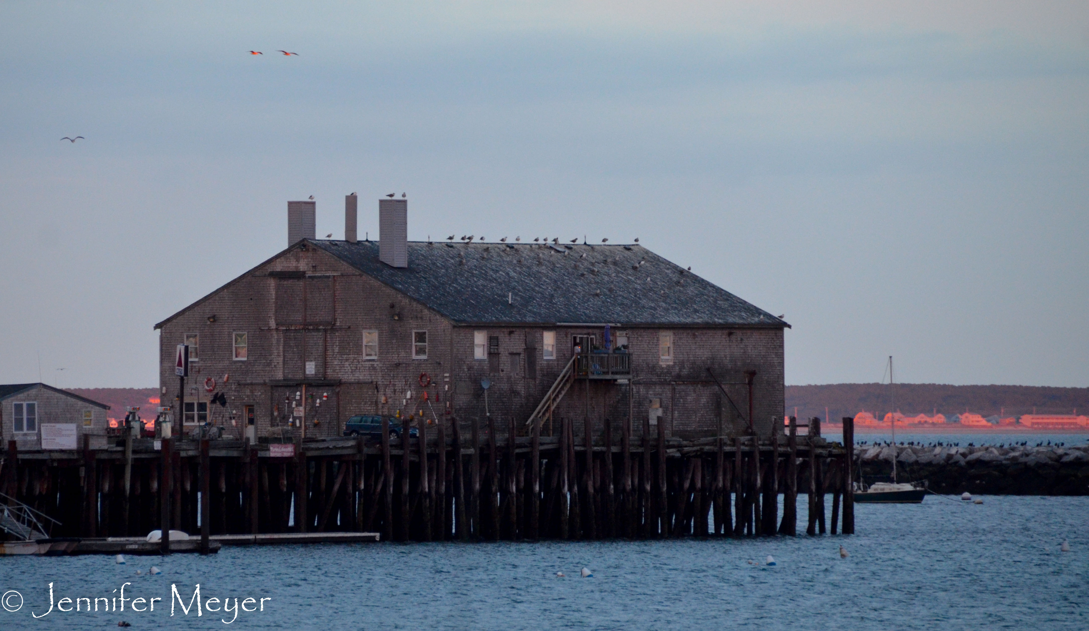 It had been gray but the sun peeked out at sunset.