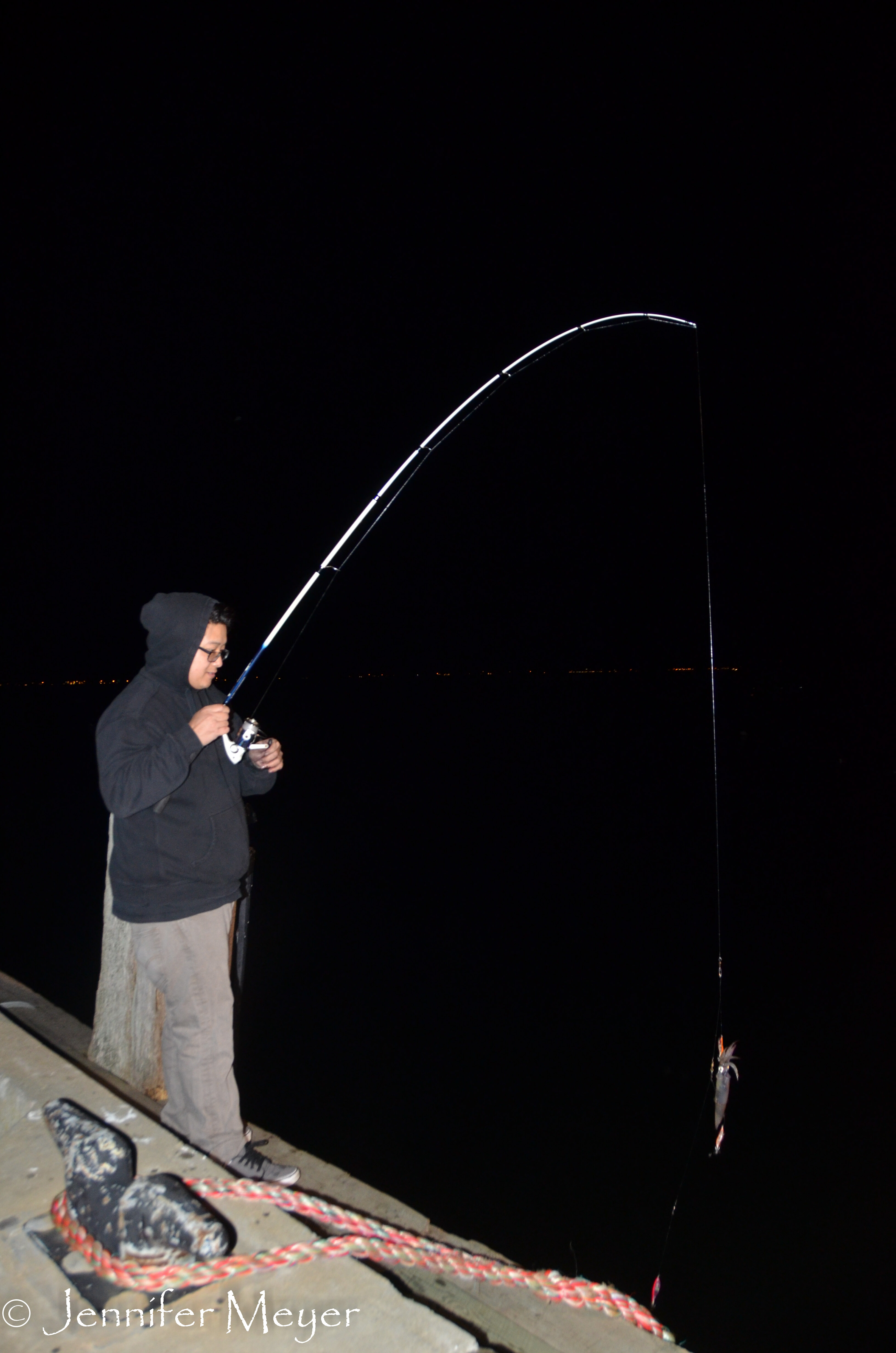 Others were fishing right off the pier.