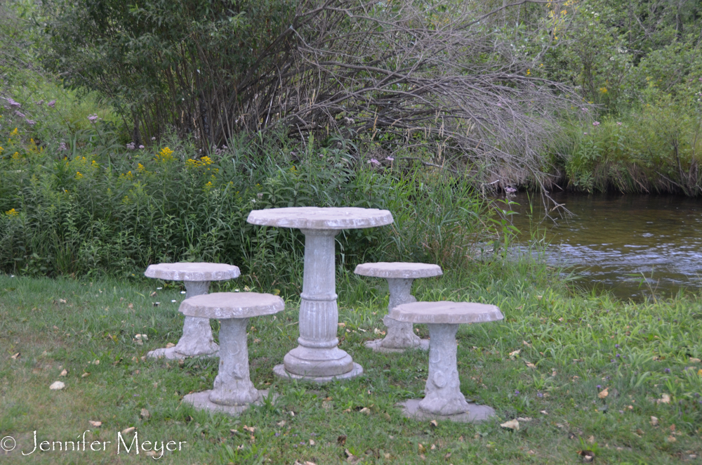 I don't remember these toadstool seats.