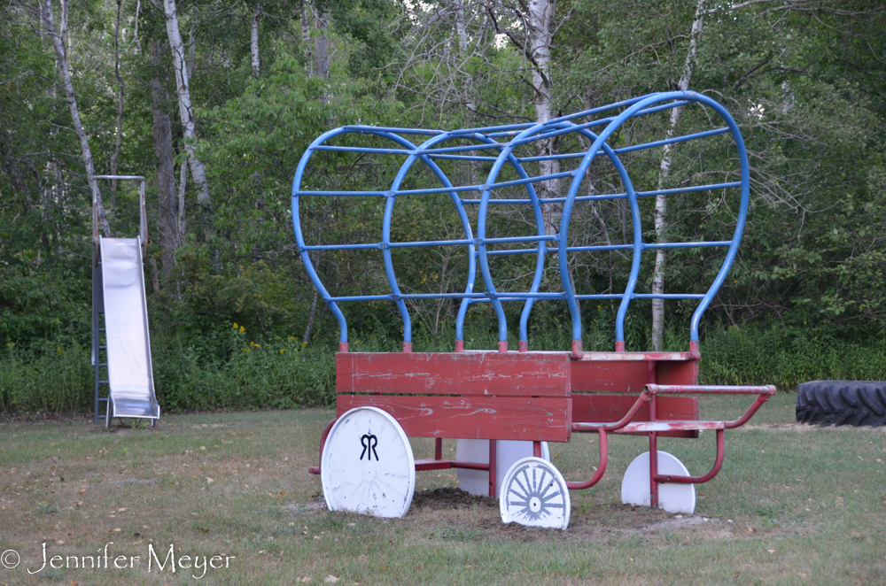 This must have been there, but we were too old to play on it.