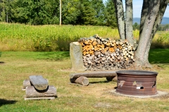 A group fire pit.