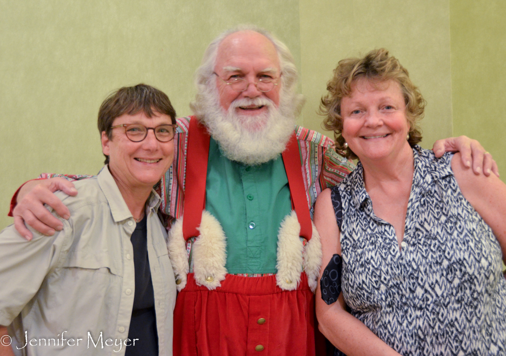 We met with Santa in the greenroom.