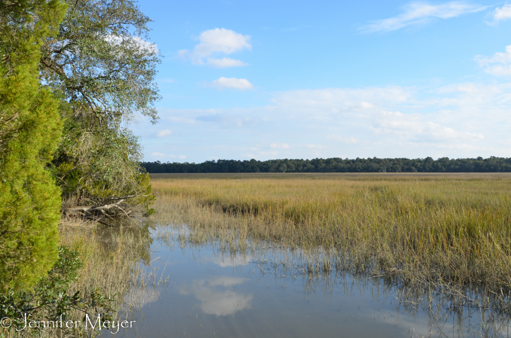 Wetlands that connect to the Atlantic.