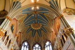 The interior is as elaborate as any European cathedral.