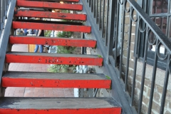 Red steps.