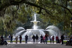 Fountain in the square.