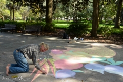 Barefoot artist.