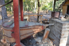 A blacksmith's shop.