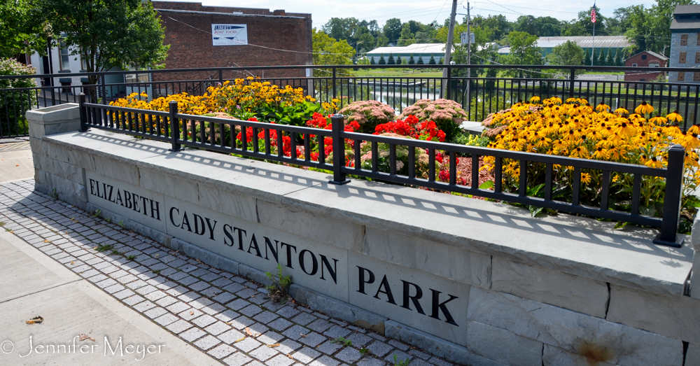 The Elizabeth Cady Stanton Park downtown.