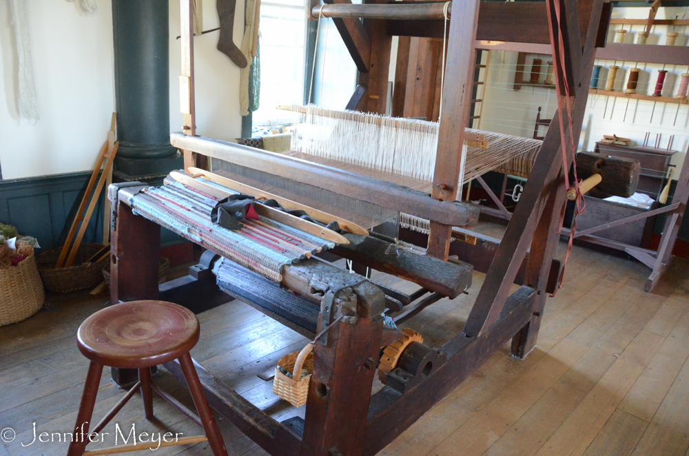This loom was used for rag rugs.