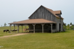 The stable and house.